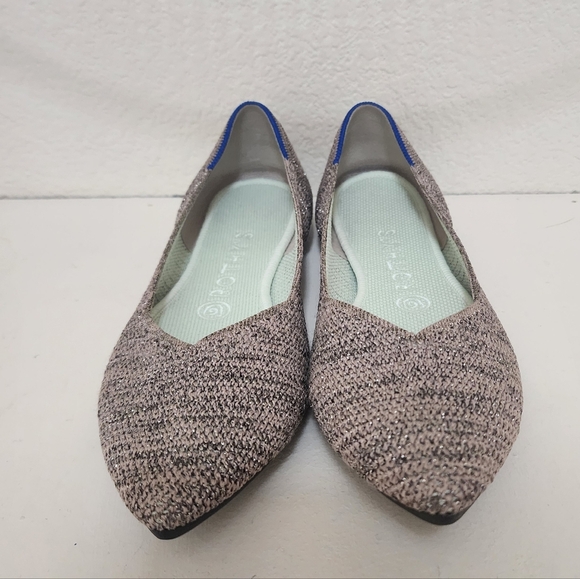 Rothy\'s The Point Star Dust Metallic Flats 8.5